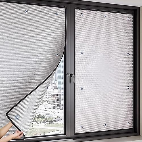 Miniatura 7 de Película reflectante de privacidad para ventana con bloqueo solar, película de aislamiento térmico de papel de aluminio, control de calor, tinte