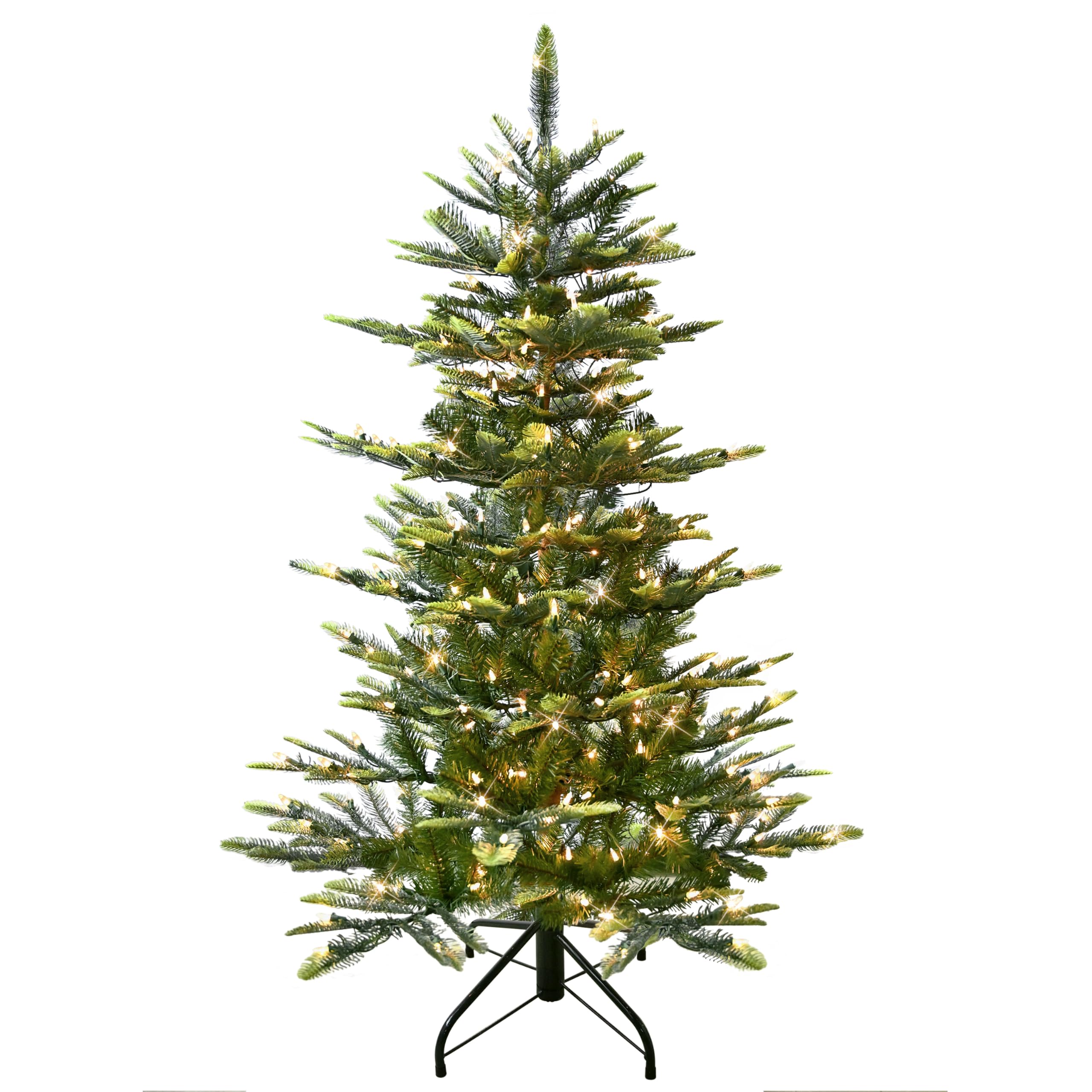 Puleo International 4.5ft Pre-Lit Aspen Fir Artificial Christmas Tree