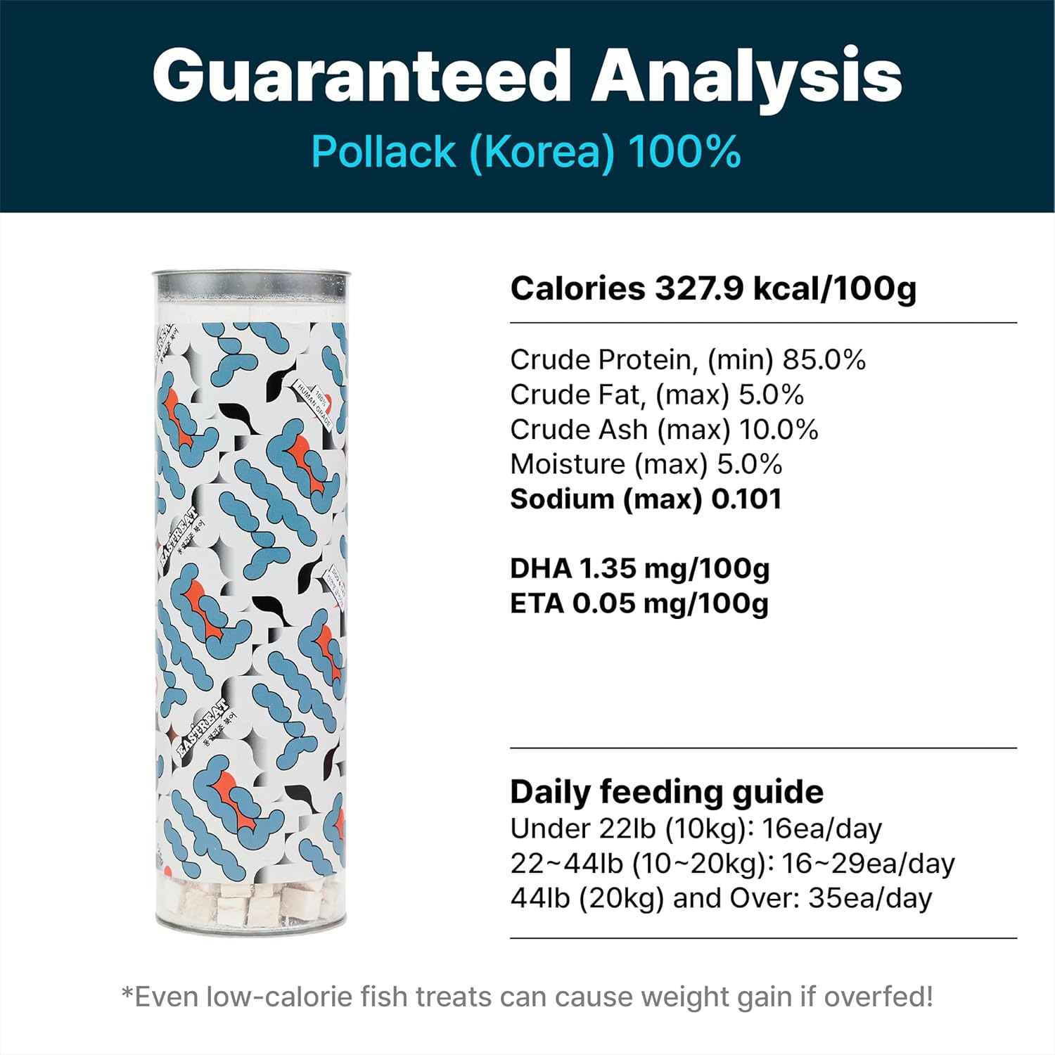 EASTREAT Freeze-Dried Pollack Topper or Treats for Dogs & Cats | Single Ingredient, Wild Caught, Hypoallergenic – 3 Bottles