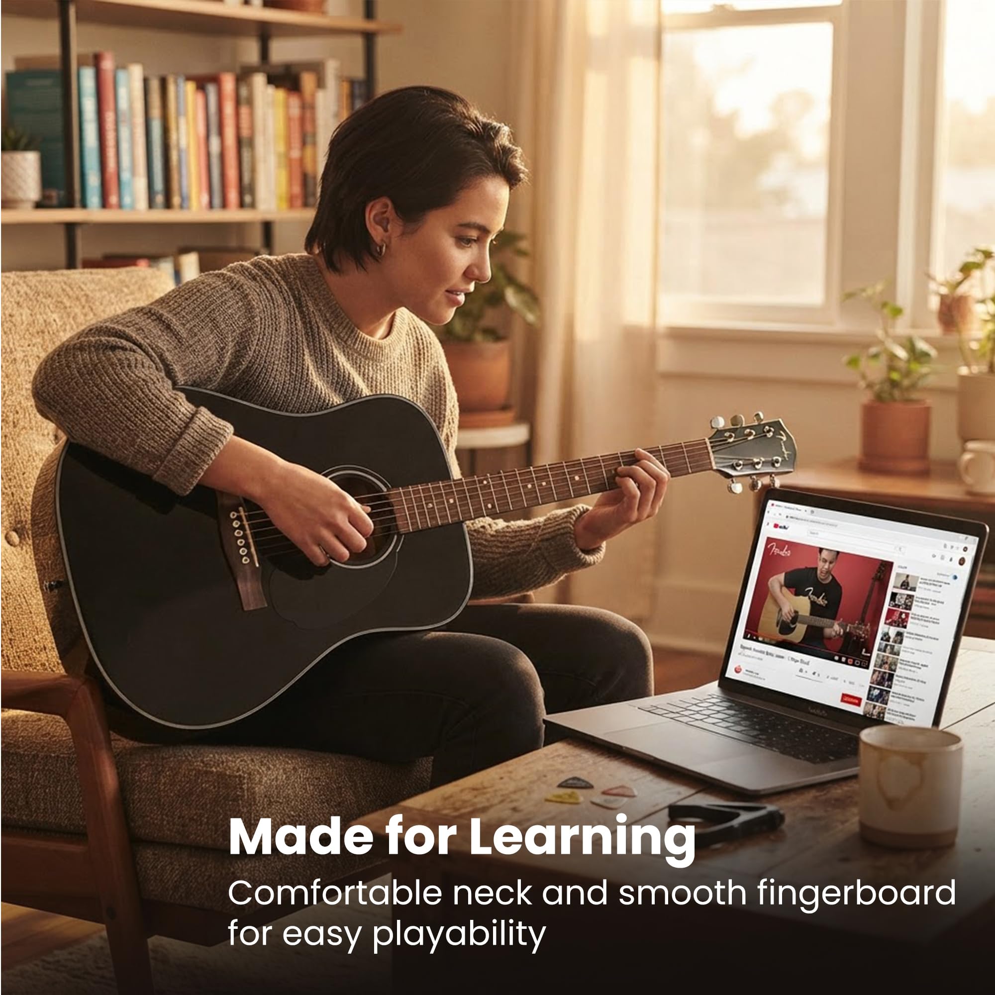 Amazon | Fender CD-60 Dreadnought アコースティックギター - ハード