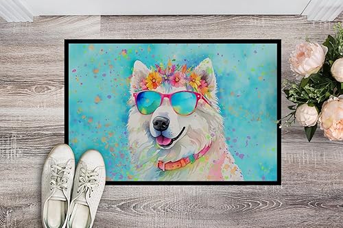 Miniatura 8 de Caroline's Treasures DAC2563MAT Siberian Husky Hippie Dawg Doormat Front Door Mat Indoor Outdoor Rugs for Entryway, Non Slip Washable Low Pile, 18H