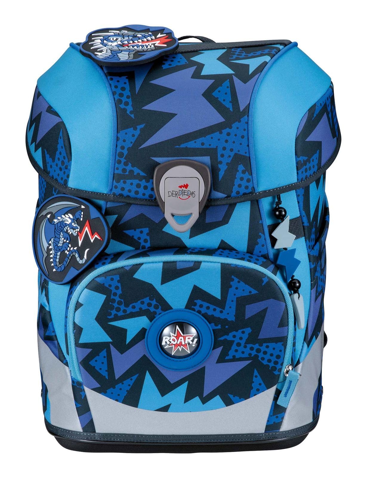 DerDieDas Schulranzen ErgoFlex Tiny Set 6-teilig Dark Dragon blau