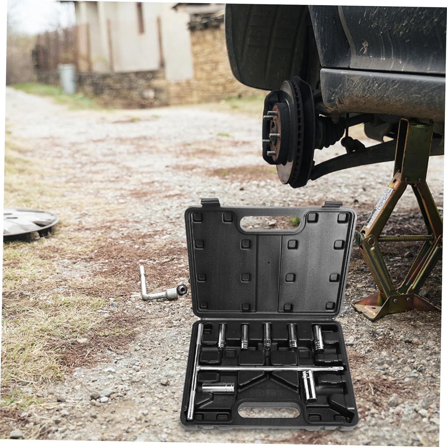 DOITOOL 1set Handle Metric Socket Wrench Set Chromium-vanadium Spanner Tool for Enhanced Torque and Durability for Home and Garage Repairs