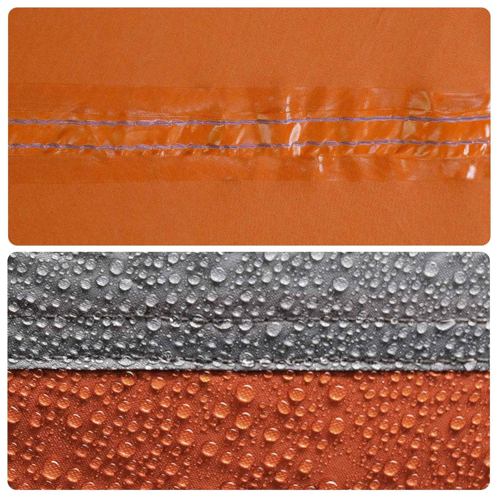 Trekkingzelt Grau und Orange 222 x 85 x 125 cm leichtes ultraleichtes wasserdichtes Biwakzelt mit UV-Schutz und Moskitonetz für Camping, Wandern, Outdoor und Survival