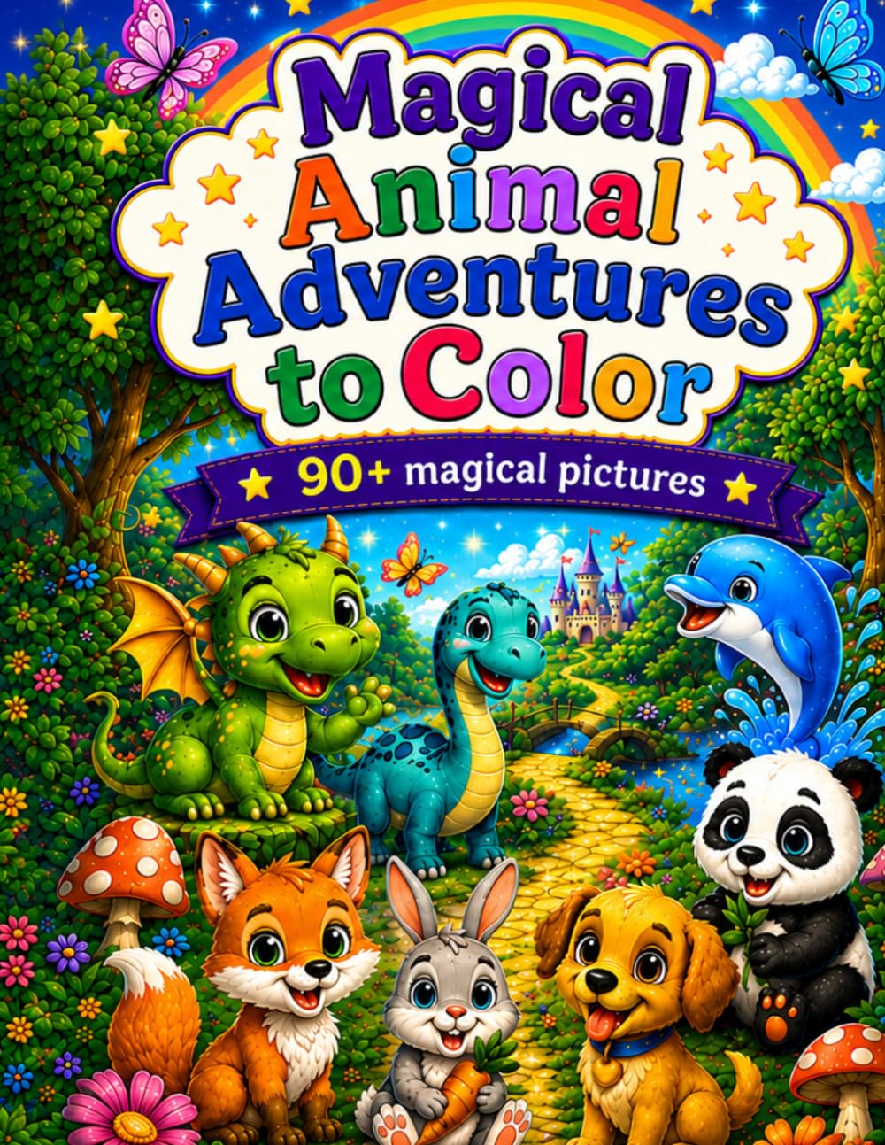 Magical Animal Adventures to Color: 90+ magical pictures