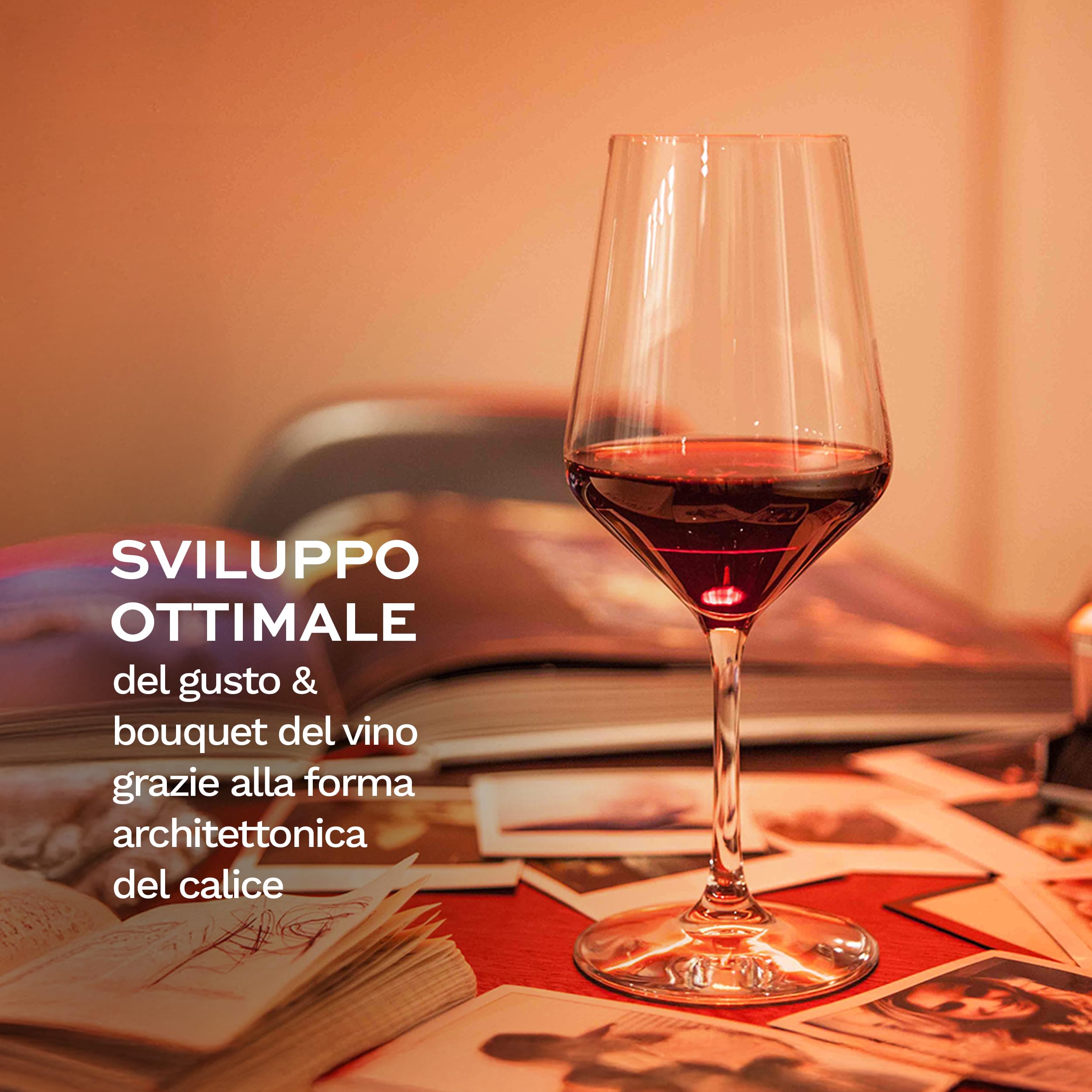 Stölzle Lausitz Bicchieri da Vino Rosso Revolution Set di 6, 490 ml – Calici in Cristallo di Alta Qualità per Vini Rossi – Lavabili in Lavastoviglie e Resistenti agli Urti
