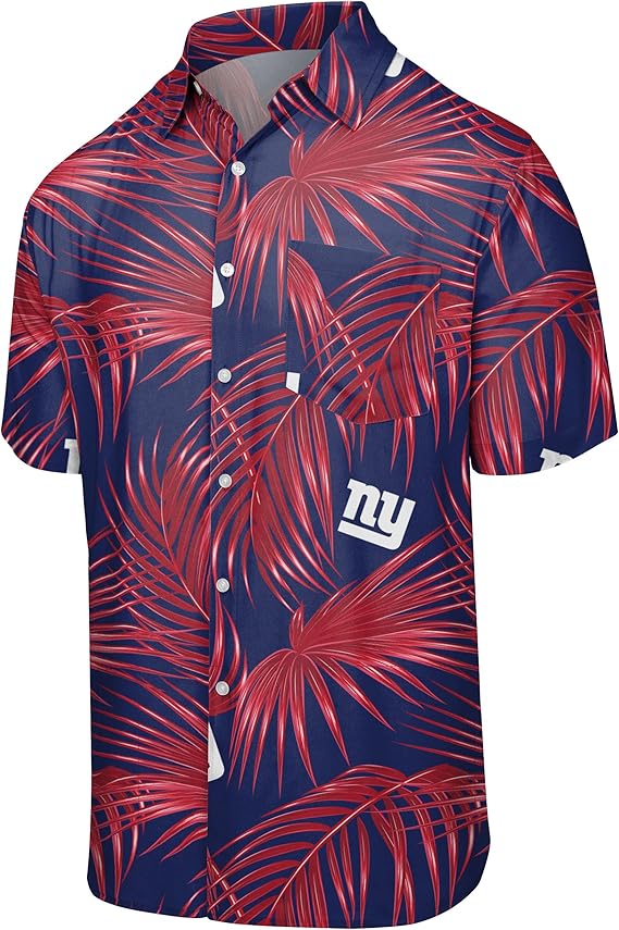 foco Men's NFL Floral Tropical Button-Up Shirt