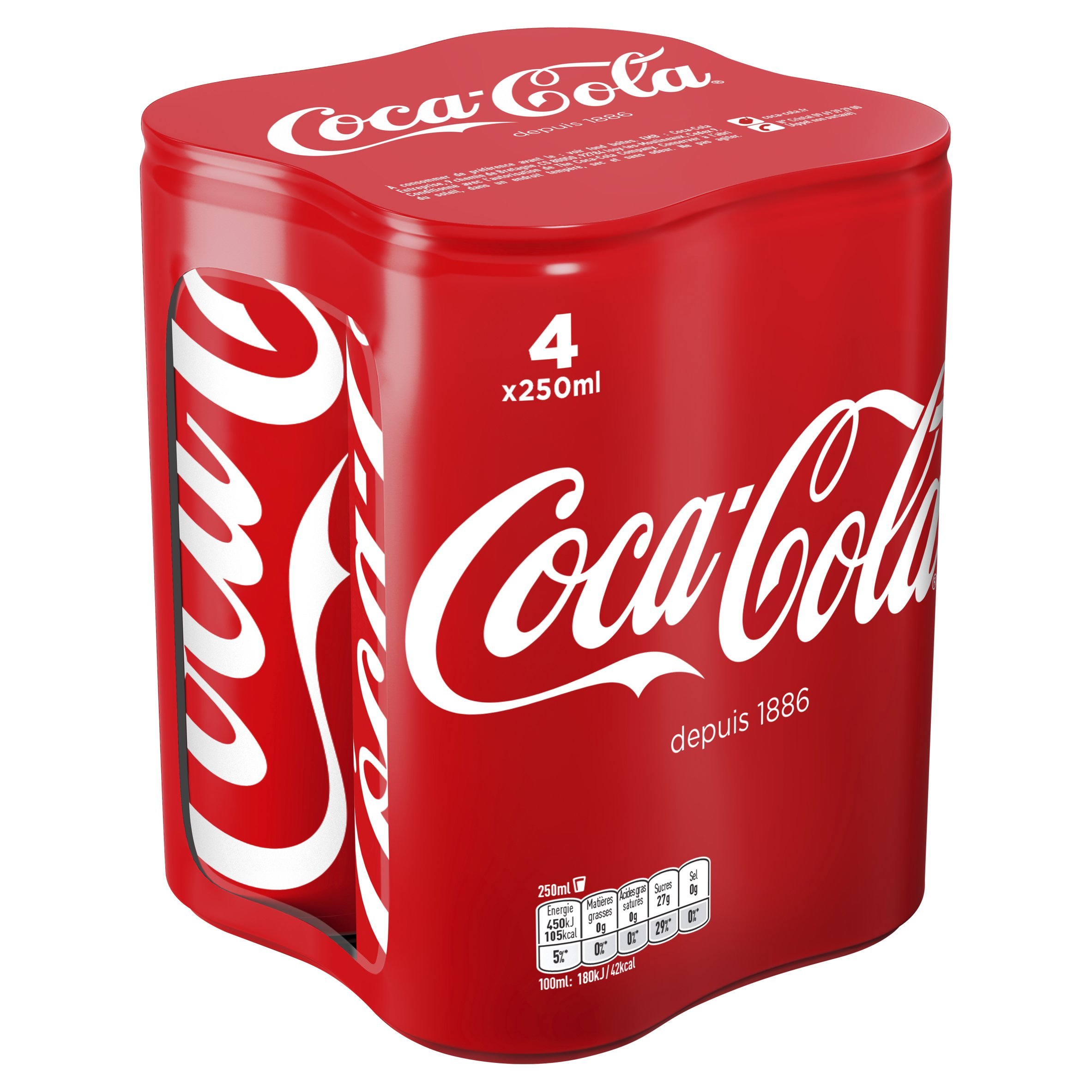 Coca-Cola Original Taste Soft Drink, 4 x 250ml