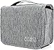 サムコス トラベルポーチ トイレタリーバッグ 大容量 洗面用具入れ 防水 化粧ポーチ フック付き 軽量 持ち運び便利 出張 旅行用品収納バッグ (グレー)