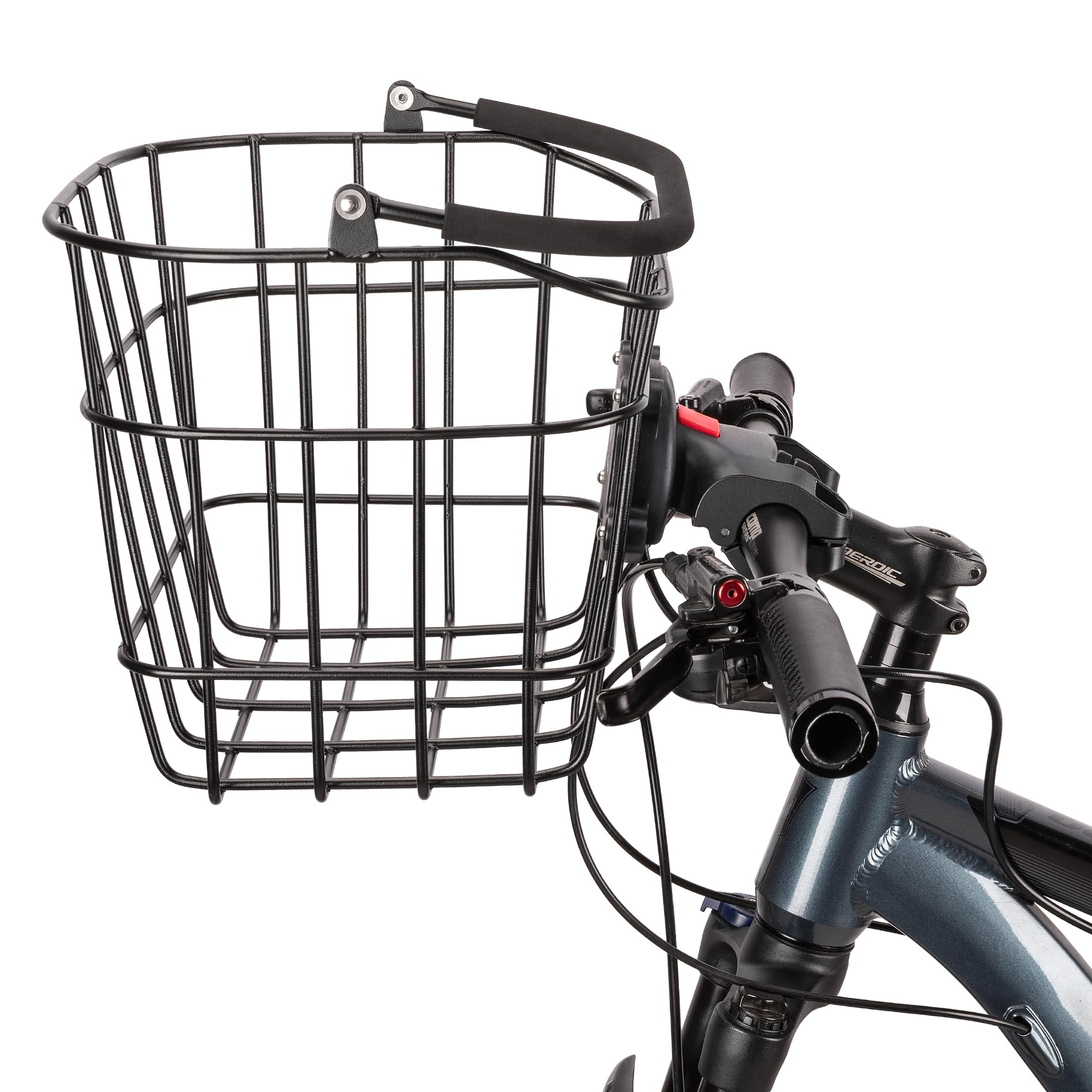 GEWAGE Panier de vélo avant, panier de guidon en métal avec fermeture