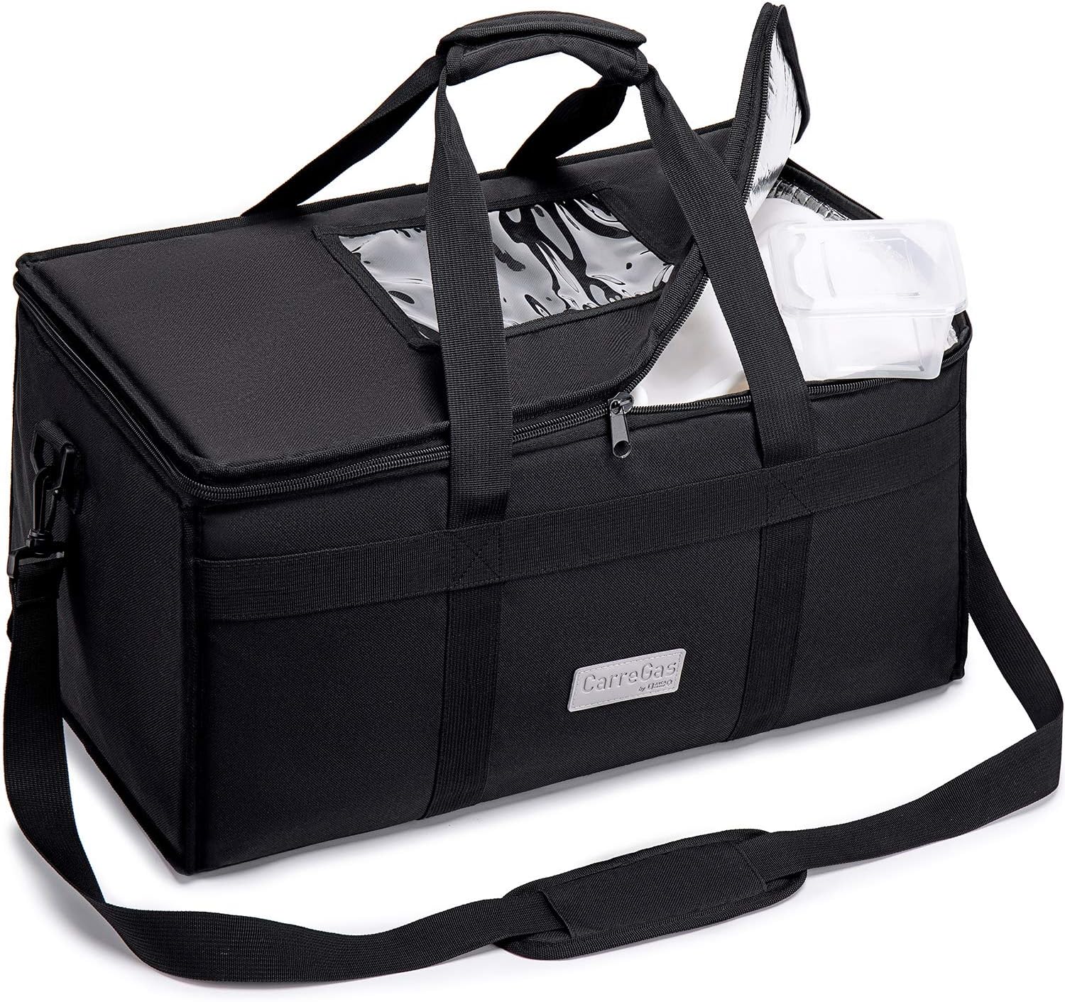 Hot Food Delivery Bag Insulated, Premium Large 53x30x28cm Takeaway Bags Suitable for Cold and Hot Food, Pizza, Restaurant, Uber Eats Delivery Bag, Grocery Shopping Bag