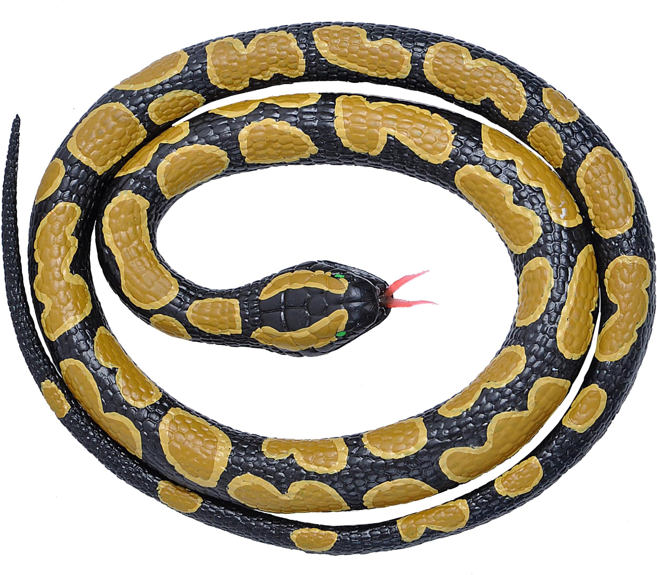 Rubber Snake, Ball Python Toy, Gifts Kids, 26", Black
