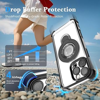 IAIYOXI for iPhone 11 Case with Strong Magnetic Ring Stand, Military-Grade Shockproof, 4 Airbag Corners Protective, Fit for MagSafe, Kickstand Phone Case for iPhone 11 - Black