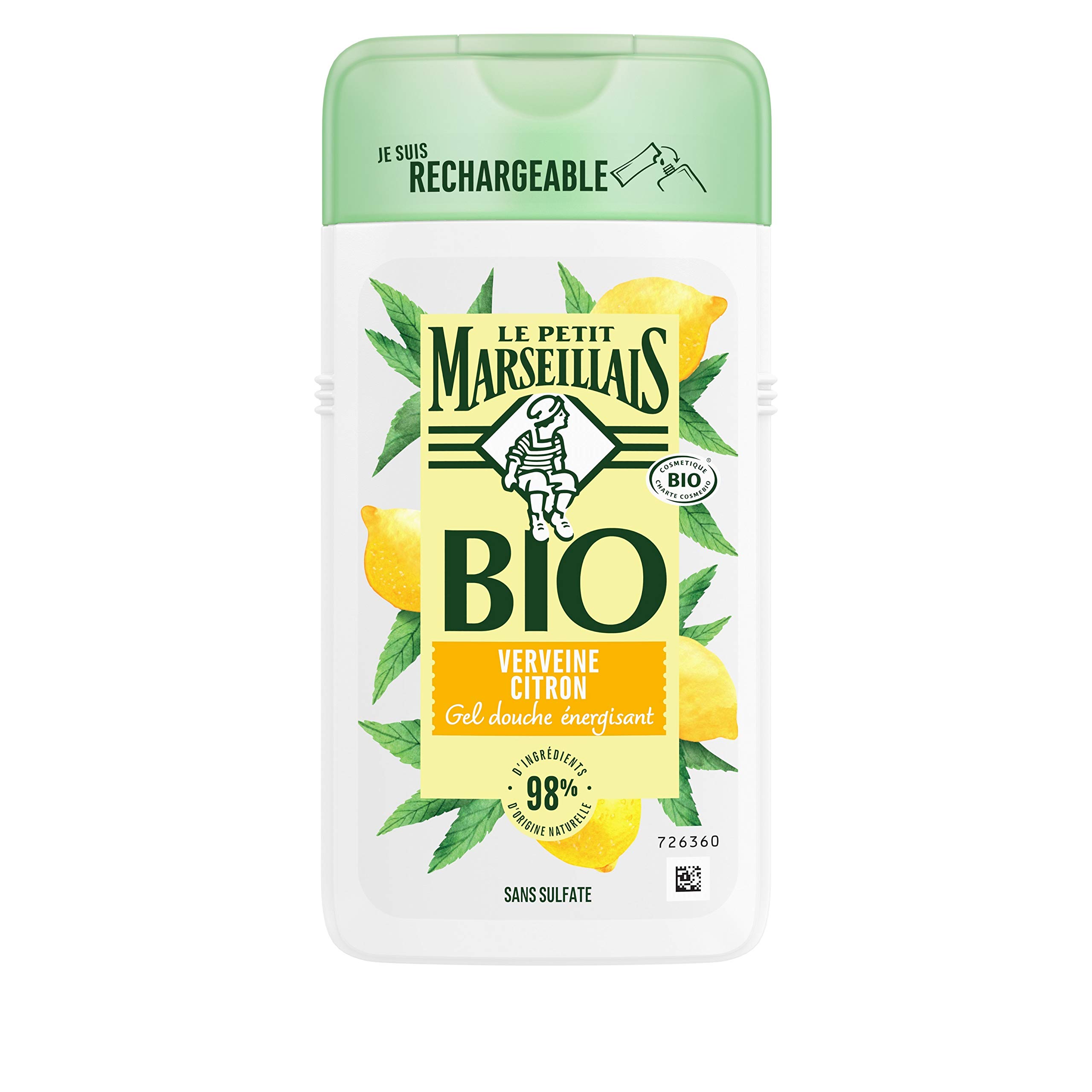 Le Petit Marseillais Duschgel – Bio-zertifiziertes Duschgel mit Verbena und Zitrone, 250 ml