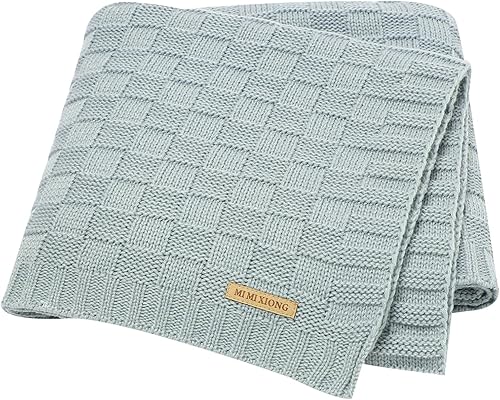 Miniatura 17 de LAWKUL Mantas de bebé para niños, manta de punto trenzado, manta de bebé para niña, suave y aireada para recién nacidos, para recién nacido