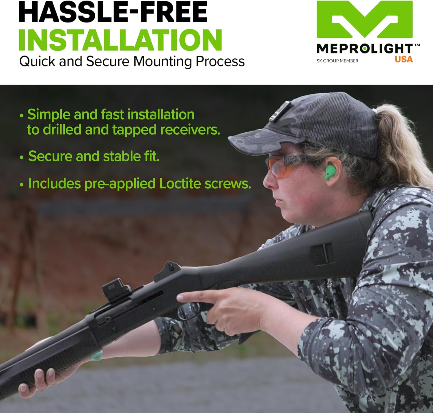 Meprolight RMR Shotgun Plate - Compatible with RMR Footprint Pistol Optics, Direct Firearm-to-Optic Mounting, for M2/M4/SBE