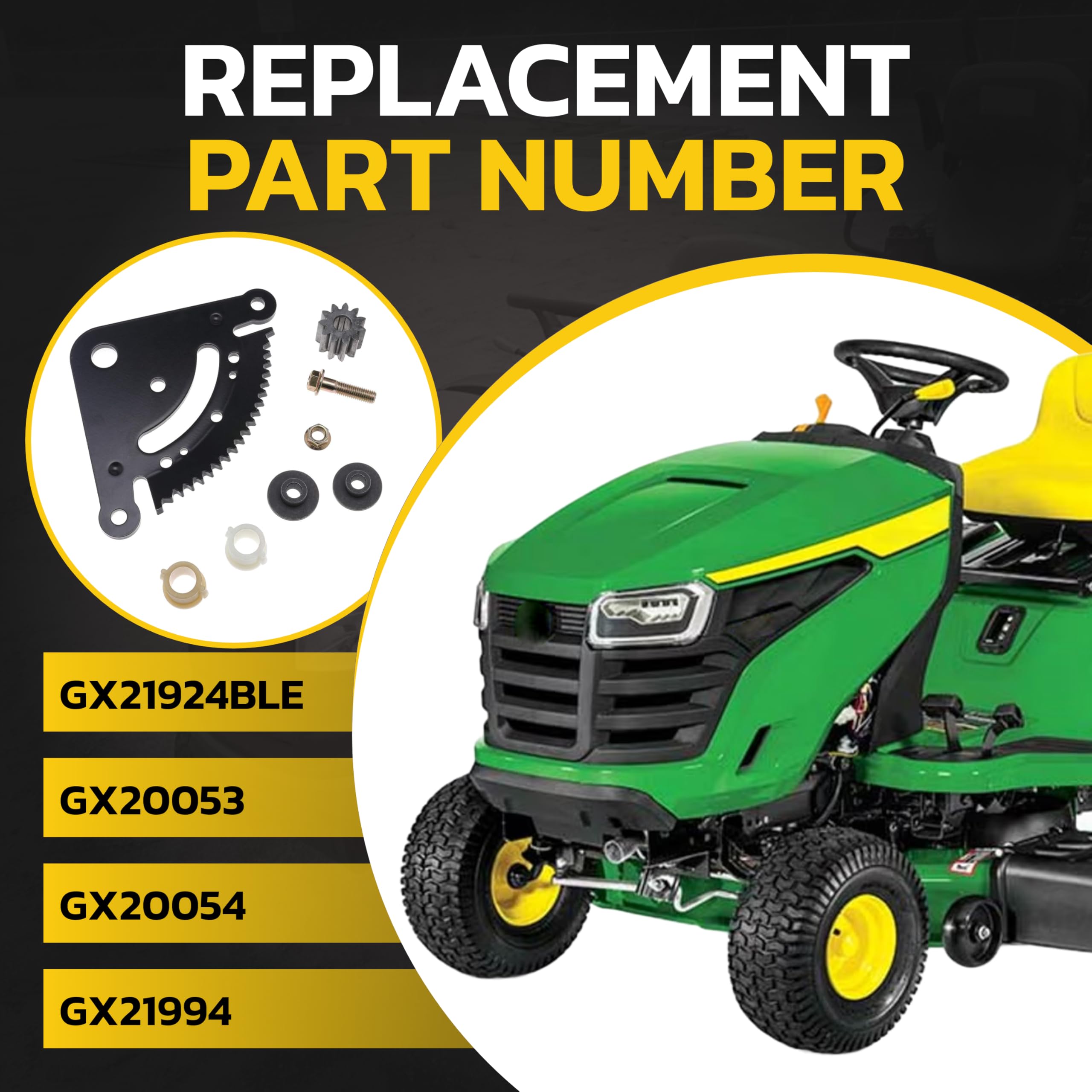 Pignon de direction pour John Deere LA100 LA102 LA105 LA115 LA125 LA130 LA135 LA140 LA145 LA150 LA155 LA165 LA175 Remplace GX21924BLE GX20053 GX2005. 4 GX21994