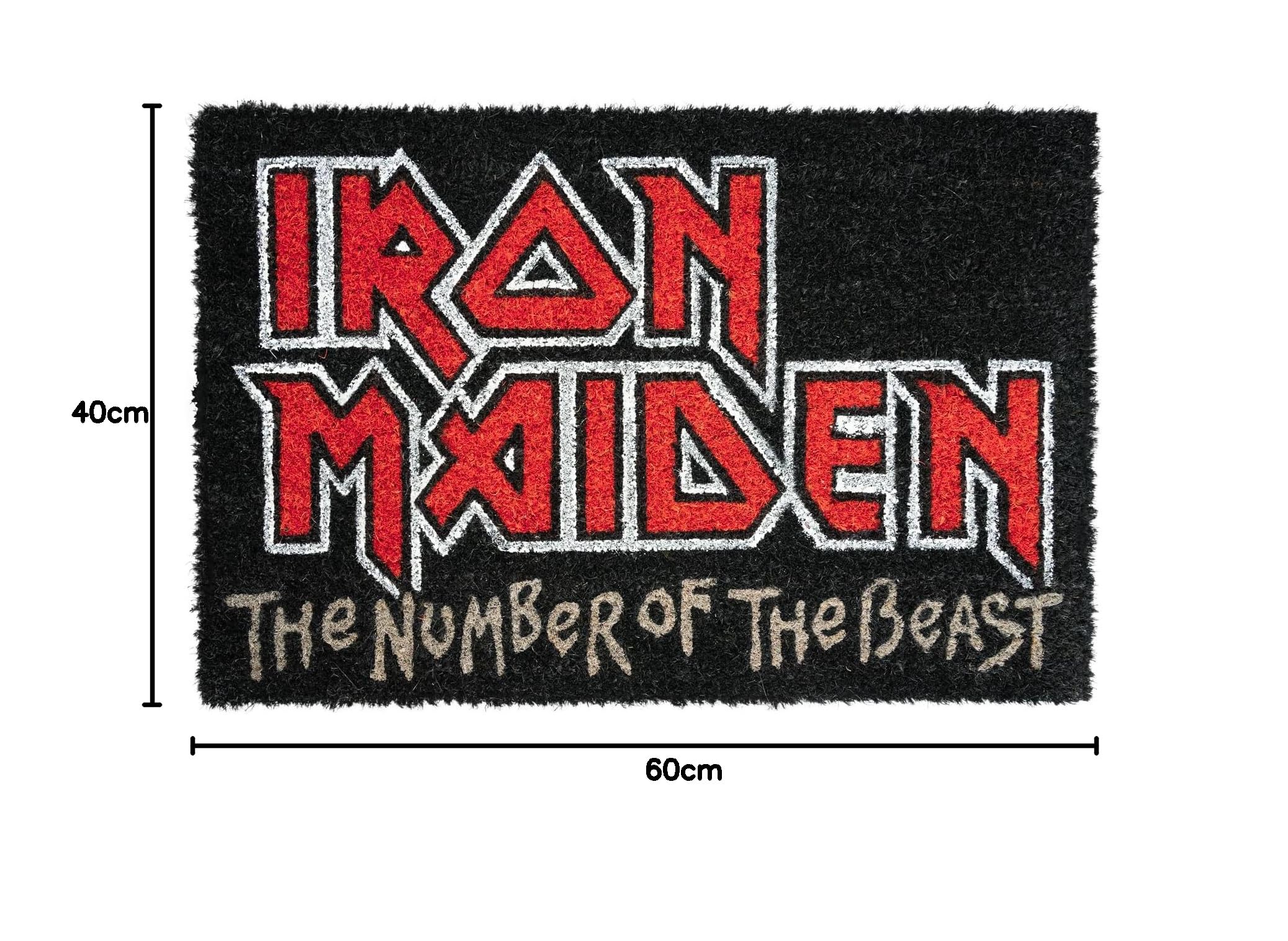Grupo Erik Iron Maiden Wycieraczka | 40 x 60 cm | Włókno Kokosowe | Ekologiczna 100% | Do Użytku Wewnętrznego i Zewnętrznego | Oficjalny Produkt Iron Maiden