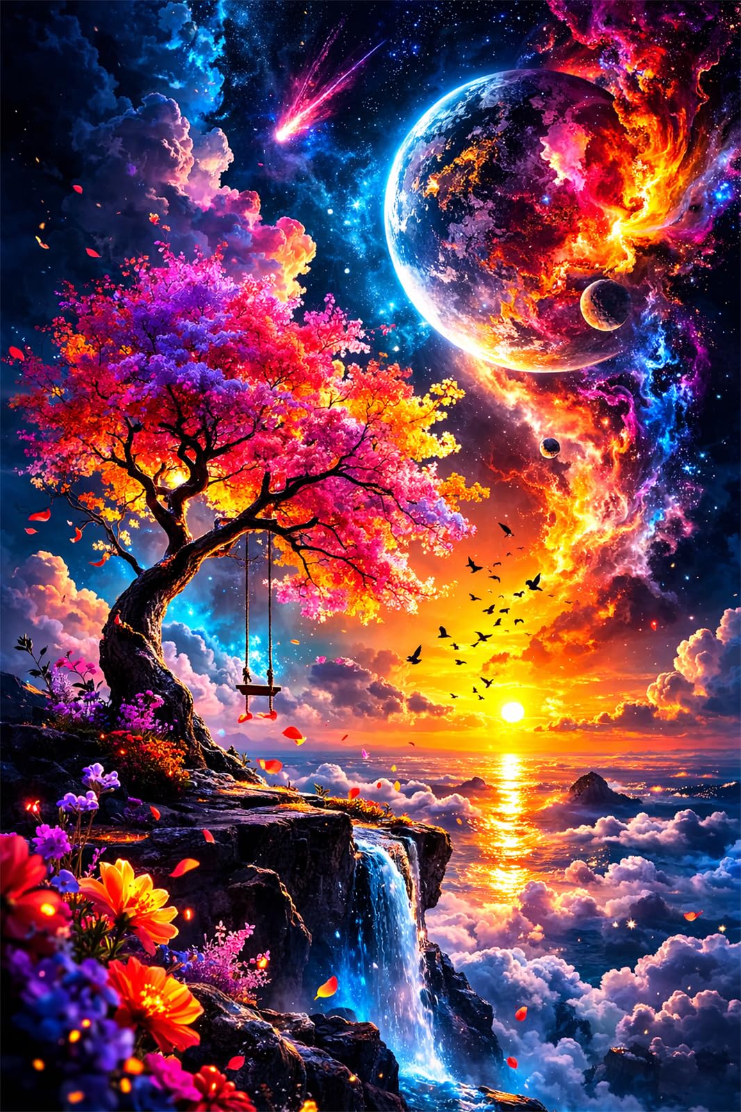 Puzzle 1200 Pezzi Spazio Onirico Puzzle per Adulti, Difficile e Sfidante con Poster Idea Regalo per Appassionati Puzzle Classici