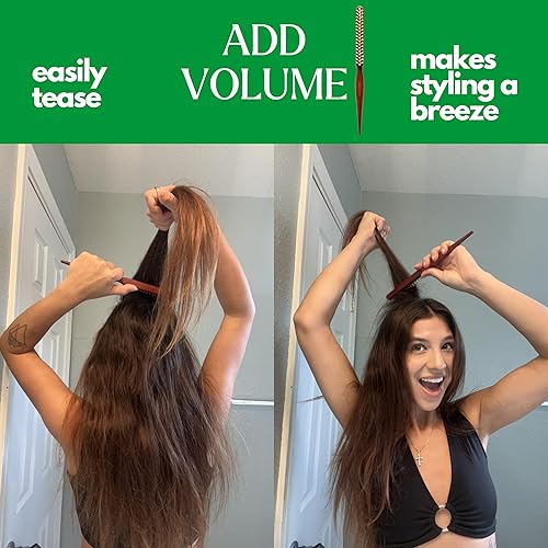 Miniatura 5 de GranNaturals Cepillo de cerdas de jabalí suave para cabello de espalda resbaladiza, peinado, control de bordes, suavizar los pelos de bebé para