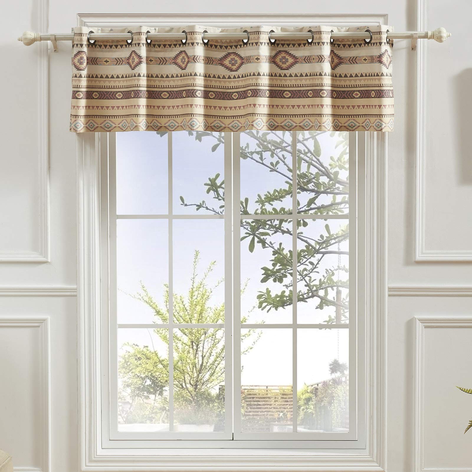 Greenland Home Barefoot Bungalow Phoenix Window Treatment, 84 W x 16 L (inches), Tan