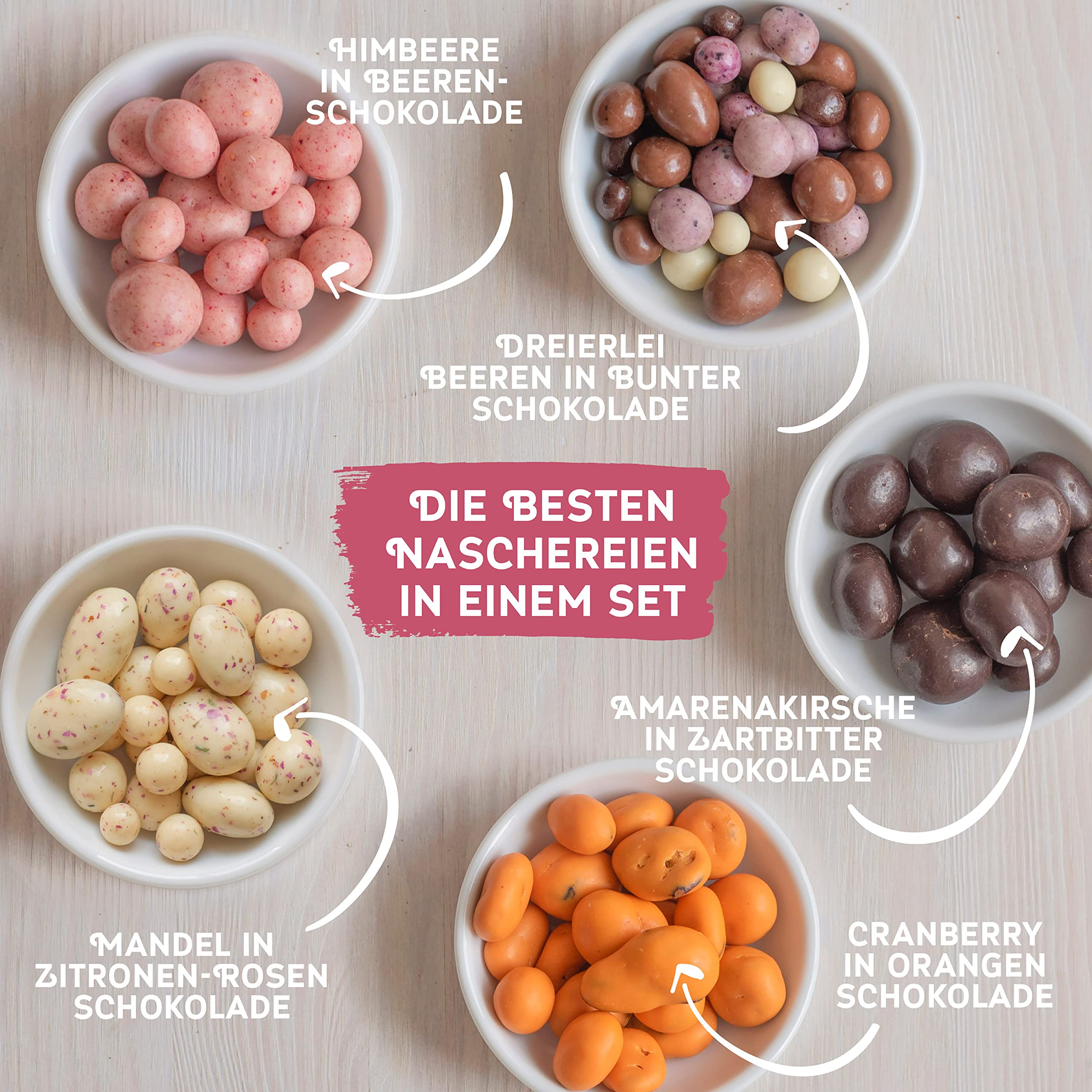 Sueße Versuchung Geschenkset - Bio Feinkost Schokolade mit Nüssen & Früchten | Schoko Süßigkeiten als Geschenk für Männer & Frauen - Edle Schokoladen Geschenkbox