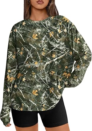 Trendy Queen Womens Oversized Long Sleeve T Shirts 2025 Basic Crewneck Tee Fall Tops Casual Workout Y2K Clothes