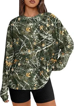 Trendy Queen Womens Oversized Long Sleeve T Shirts 2025 Basic Crewneck Tee Fall Tops Casual Workout Y2K Clothes