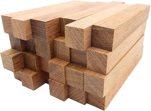 Pluma de madera exótica madera de sangre, ébano mexicano, jatoba, arce duro, 5 x 34 x 34 pulgadas (paquete de 24 jatoba)