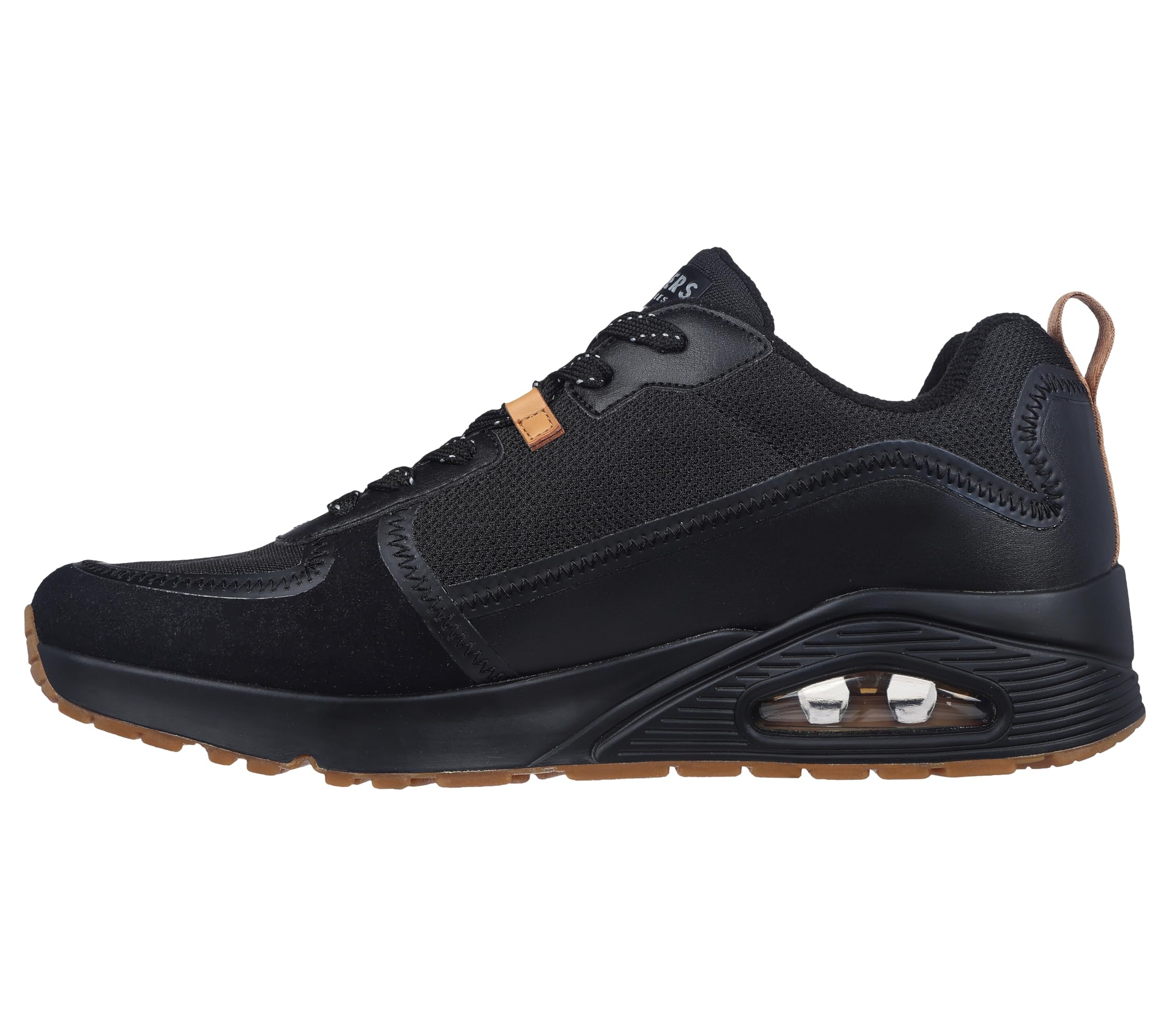 Skechers Men's Uno-Layover Sneaker, BBK, 8 Black 3