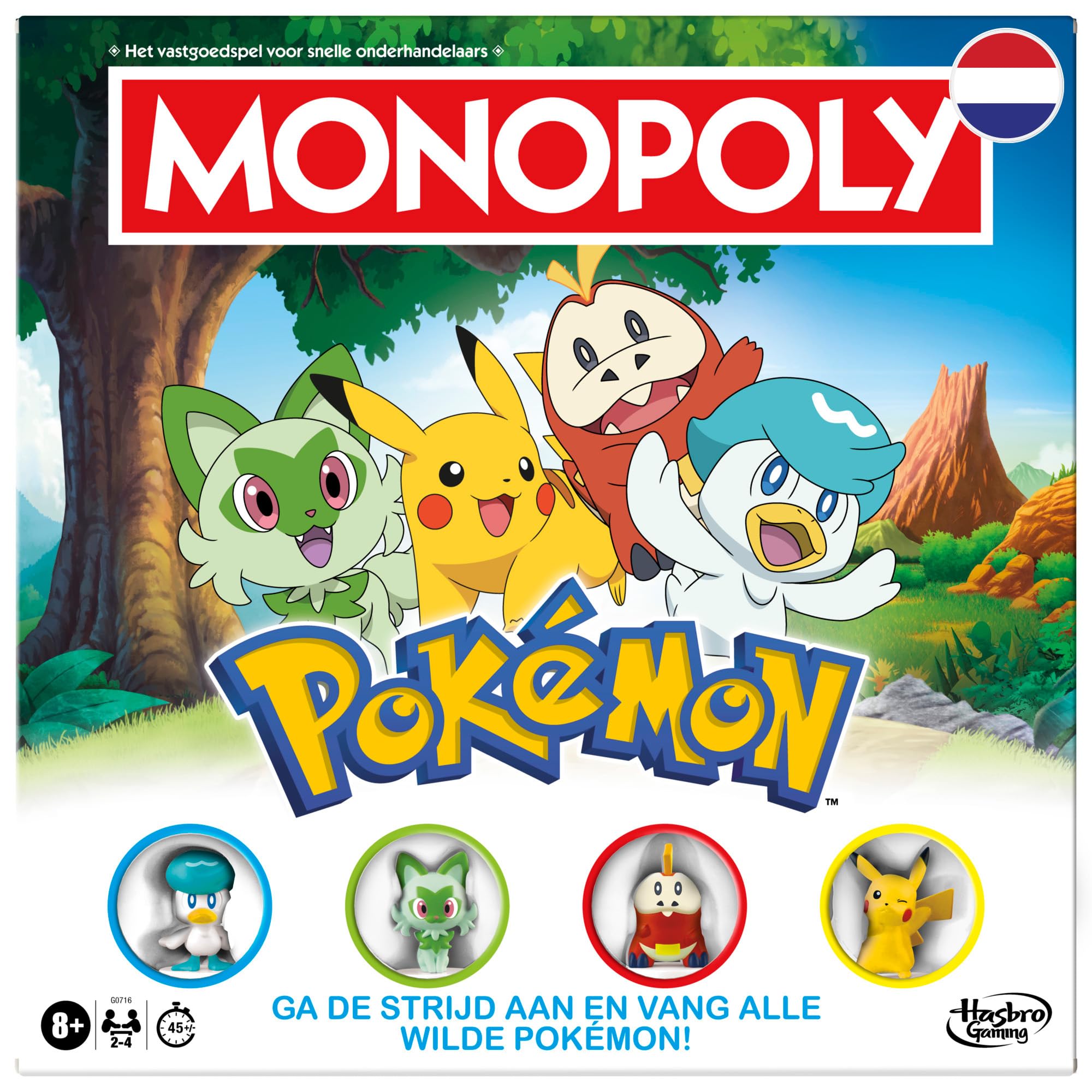 Monopoly Pokémon Edition, gioco da tavolo, versione olandese