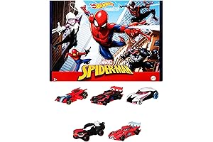 Spider-Verse Collector's Edition: Hot Wheels Marvel Spider-Man Toy Cars 5-Pack
