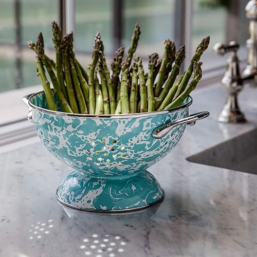 Miniatura 4 de Golden Rabbit Esmalte - Patrón rojo sólido - Colador más grande de 5 cuartos