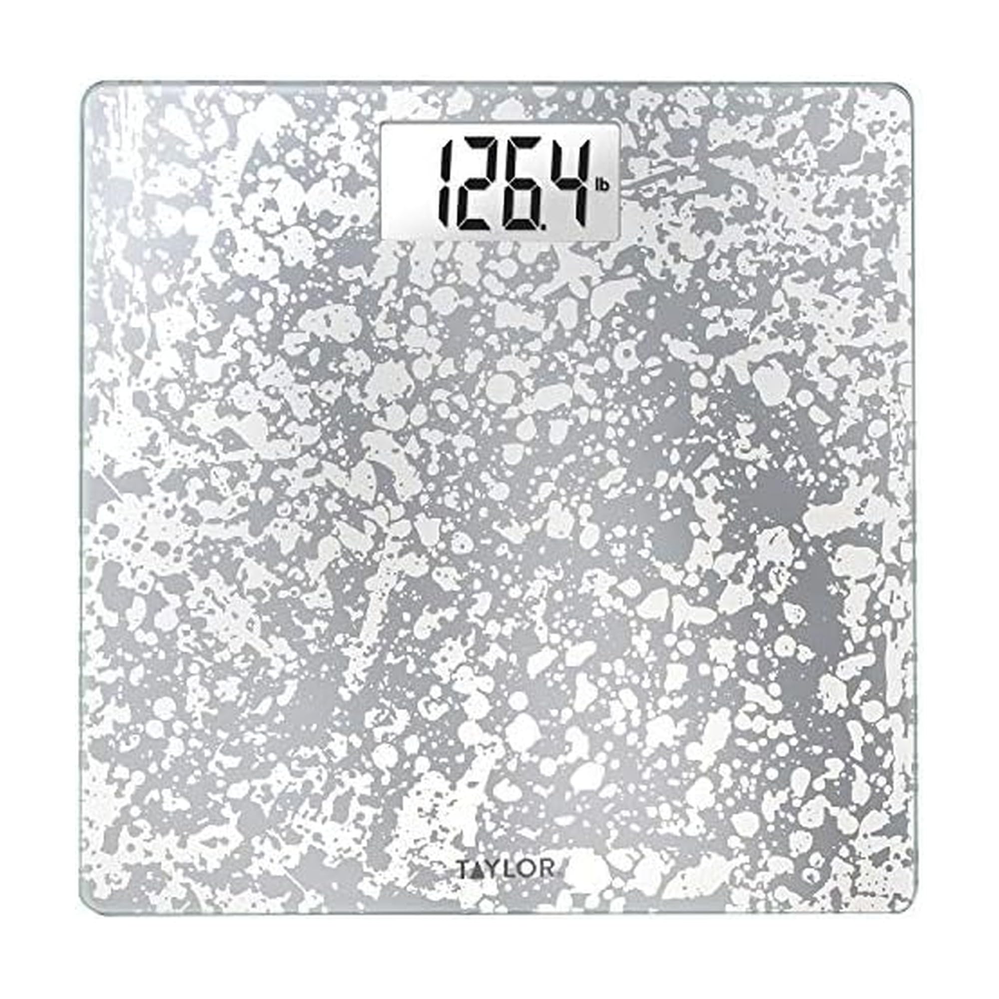 Taylor Crackled Glass Design Digital Bathroom Scale White 5273273