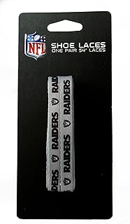 NFL Oakland Raiders Silver 54-Inch LaceUps Shoe Laces