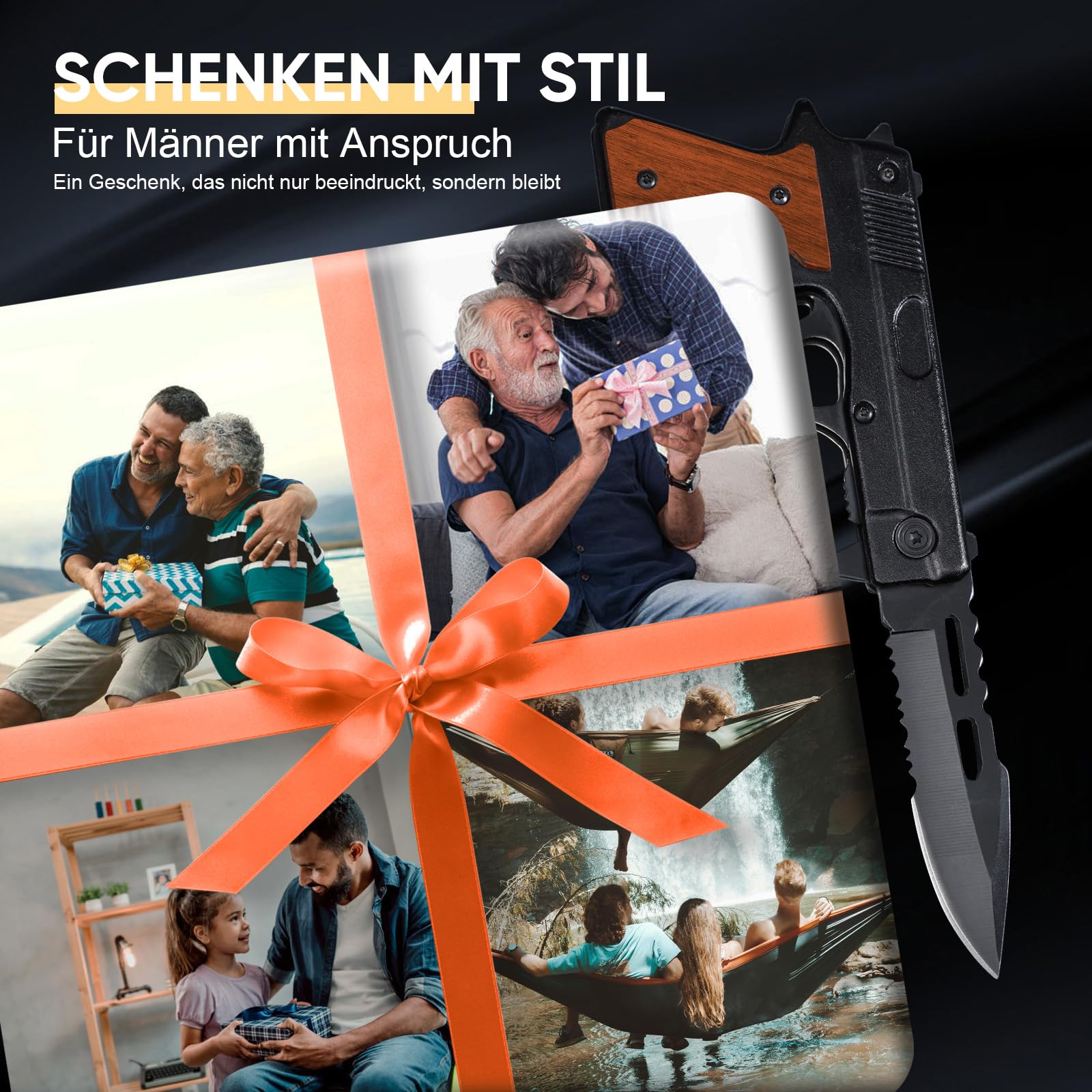 Taschenmesser Klappmesser Outdoor Cooles Design 8 cm Survival Messer für Camping Angeln Geschenk für Männer