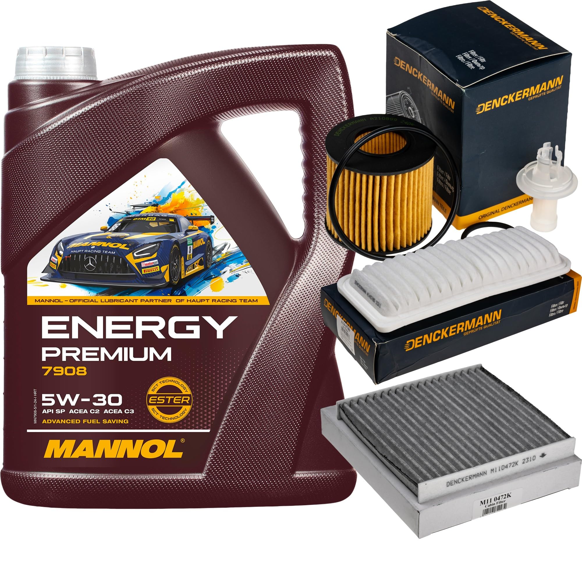 Pacchetto di ispezione pacchetto di manutenzione filtro con Energy Premium 5W-30 5L, filtro olio, filtro ai carboni attivi, filtro abitacolo filtro aria