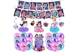 41 Pieces Cute Plush Cat Party Supplies Set