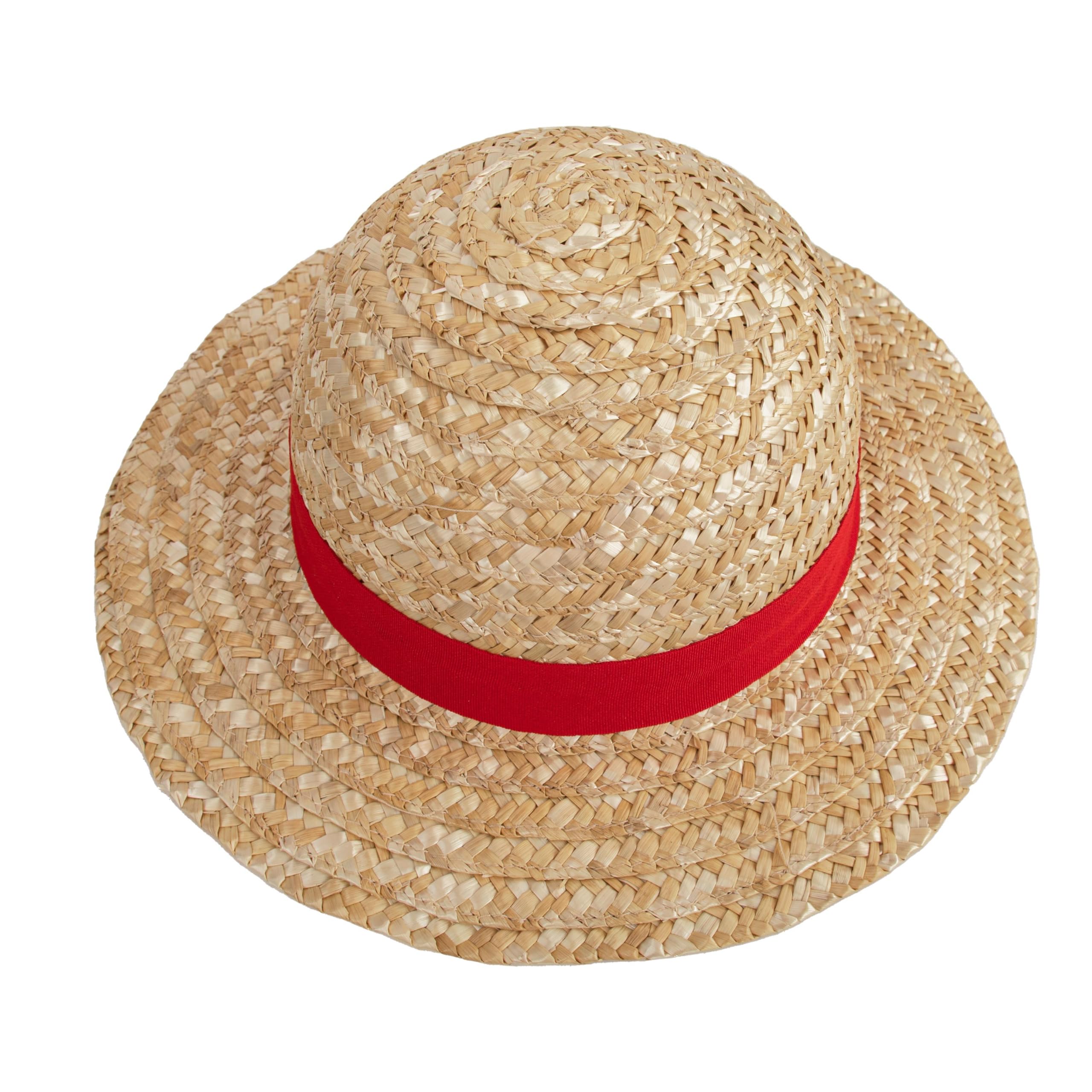 Cinereplicas One Piece - Luffy Słomkowy Kapelusz 58-61 cm - Oficjalna Licencja, Czerwony i jasnożółty, rozmiar uniwersalny
