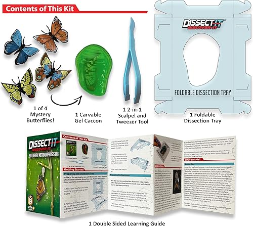 Miniatura 10 de Dissect-It - Juguete sintético simulado de disección de laboratorio, proyectos STEM para niños de 6 años en adelante, ciencia animal, biología, kit