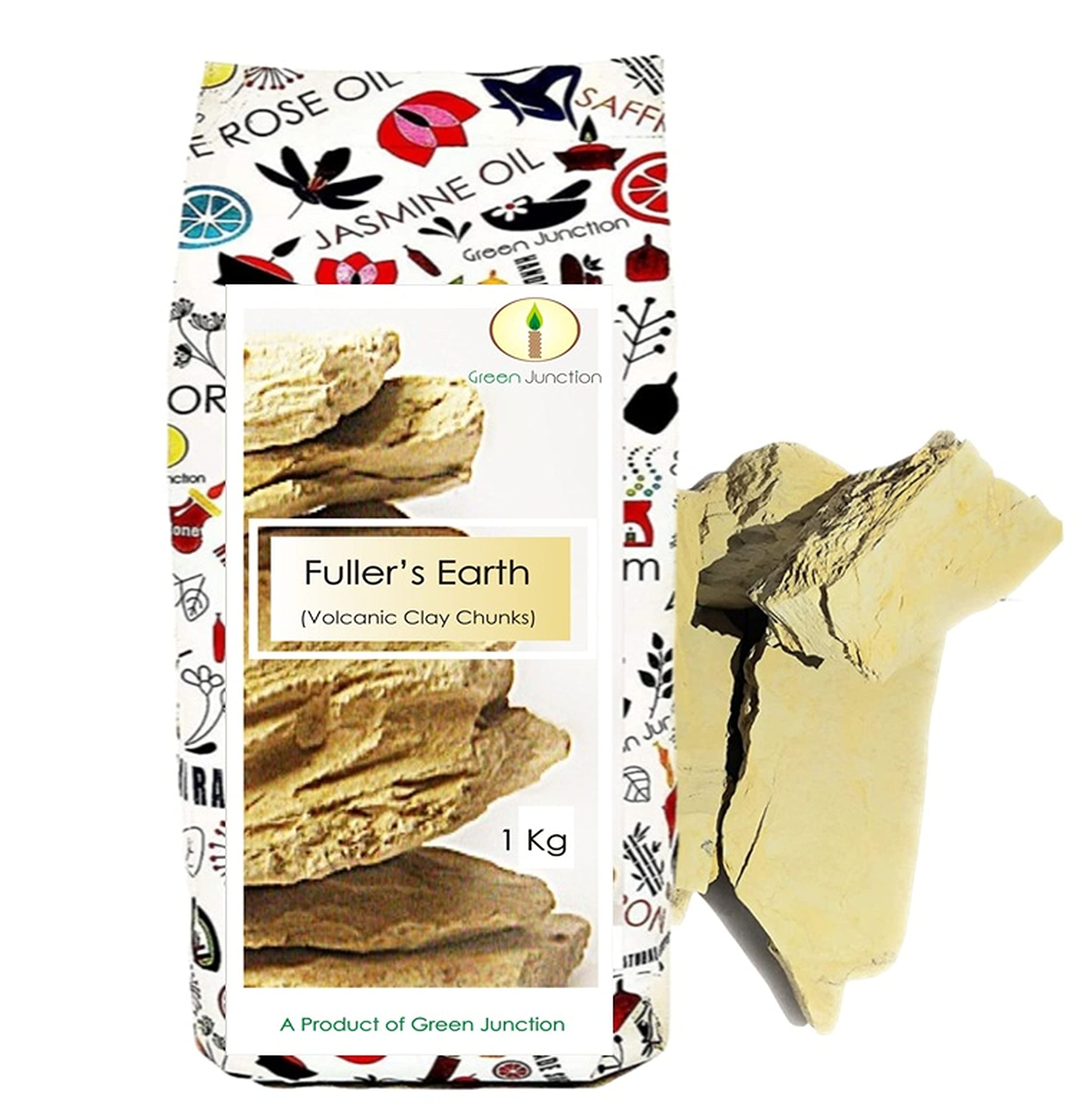 Green Junction, Original Multani Mitti Fuller Earth stone 1kg