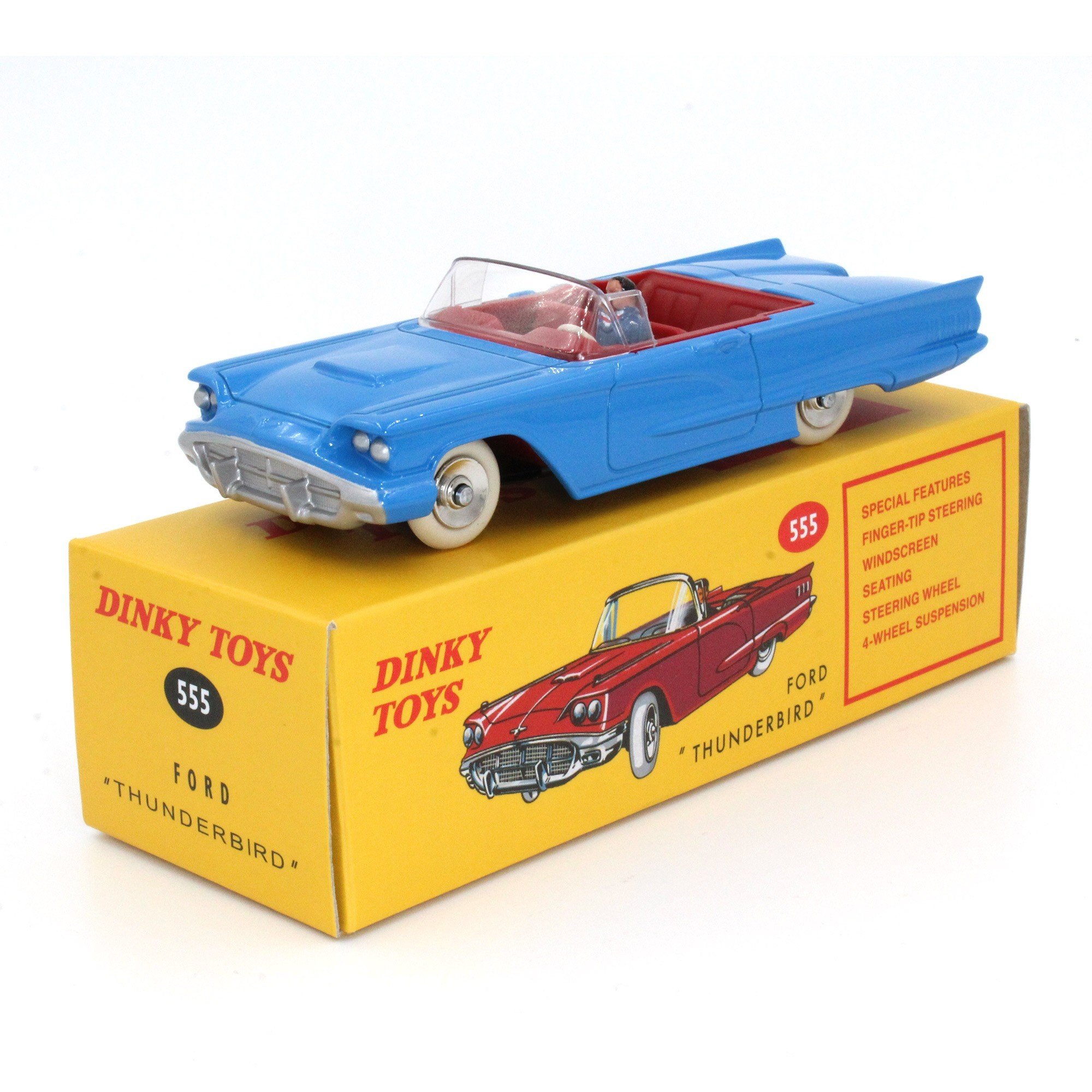 Dinky Toys Atlas 555 Ford Thunderbird blue 1/43 : Amazon.co.uk