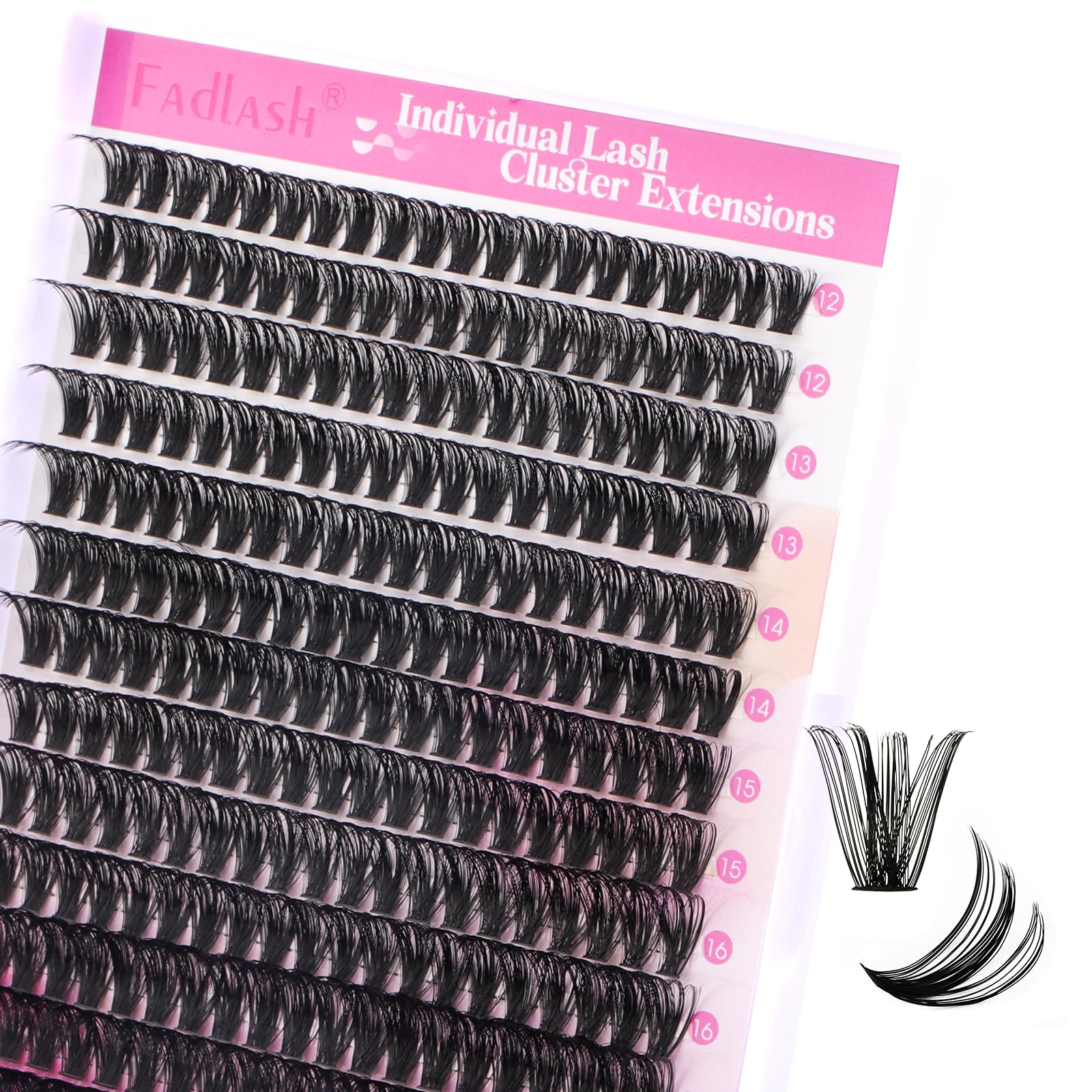 FADLASH Lash 120pcs 0.07mm D Curl 8-16mm 40D Mixed Trays Customizable DIY Eyelash Extensions for Beginners — view 82