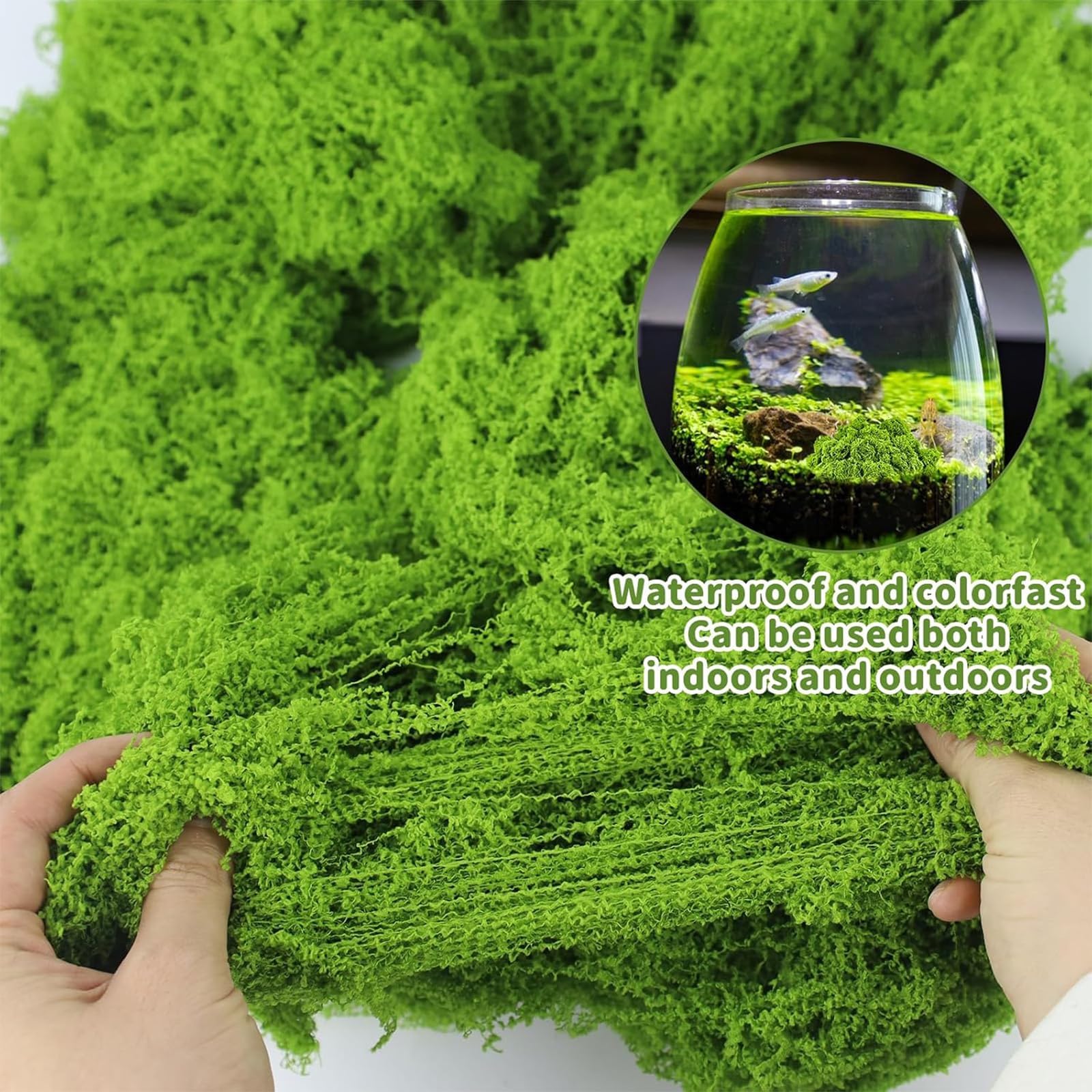 KYEDGC 100g Natural Dark Green Artificial Moss for Indoor Plant Pots Crafts, Garden, Office, Christmas and New Year Home Decoration - Image 4