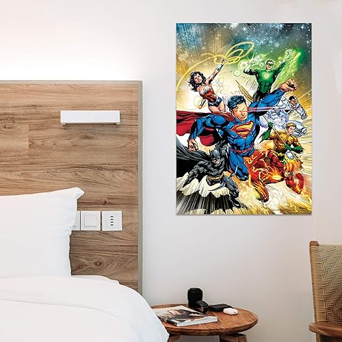 Miniatura 3 de MIGHTYPRINT DC Comics - Liga de la Justicia - Volumen #2 - Cosmos - Arte de portada variante de cómic - Arte de pared duradero de 17 x 24 pulgadas -