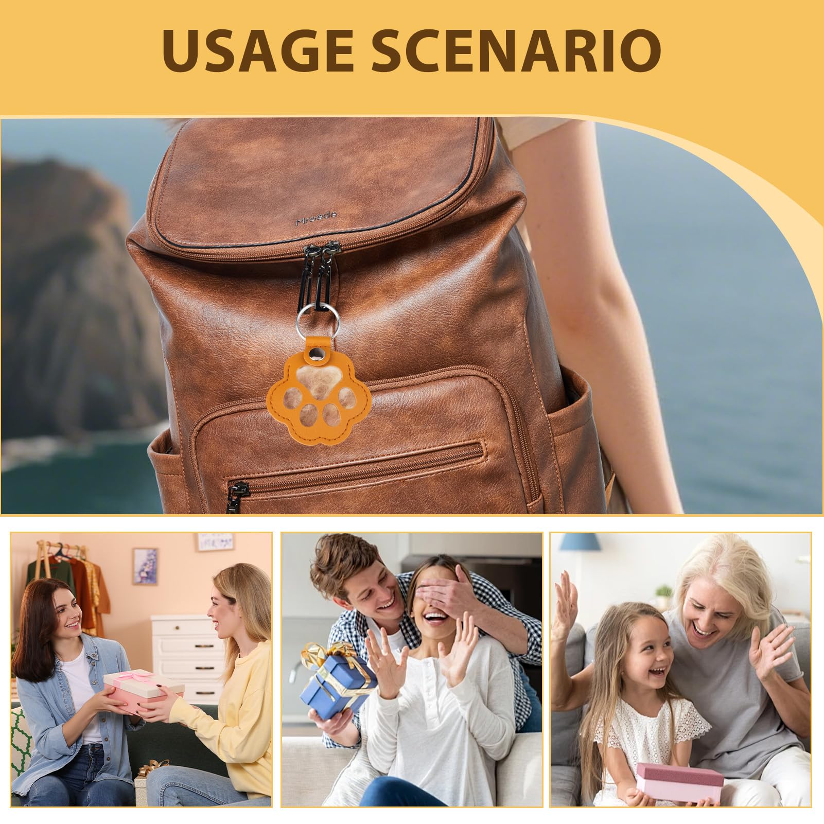 Boîte à Souvenirs pour Poils d'animaux de Compagnie, Porte-clés en Fourrure pour Animaux de Compagnie, Accessoire de Clé ou de Sac