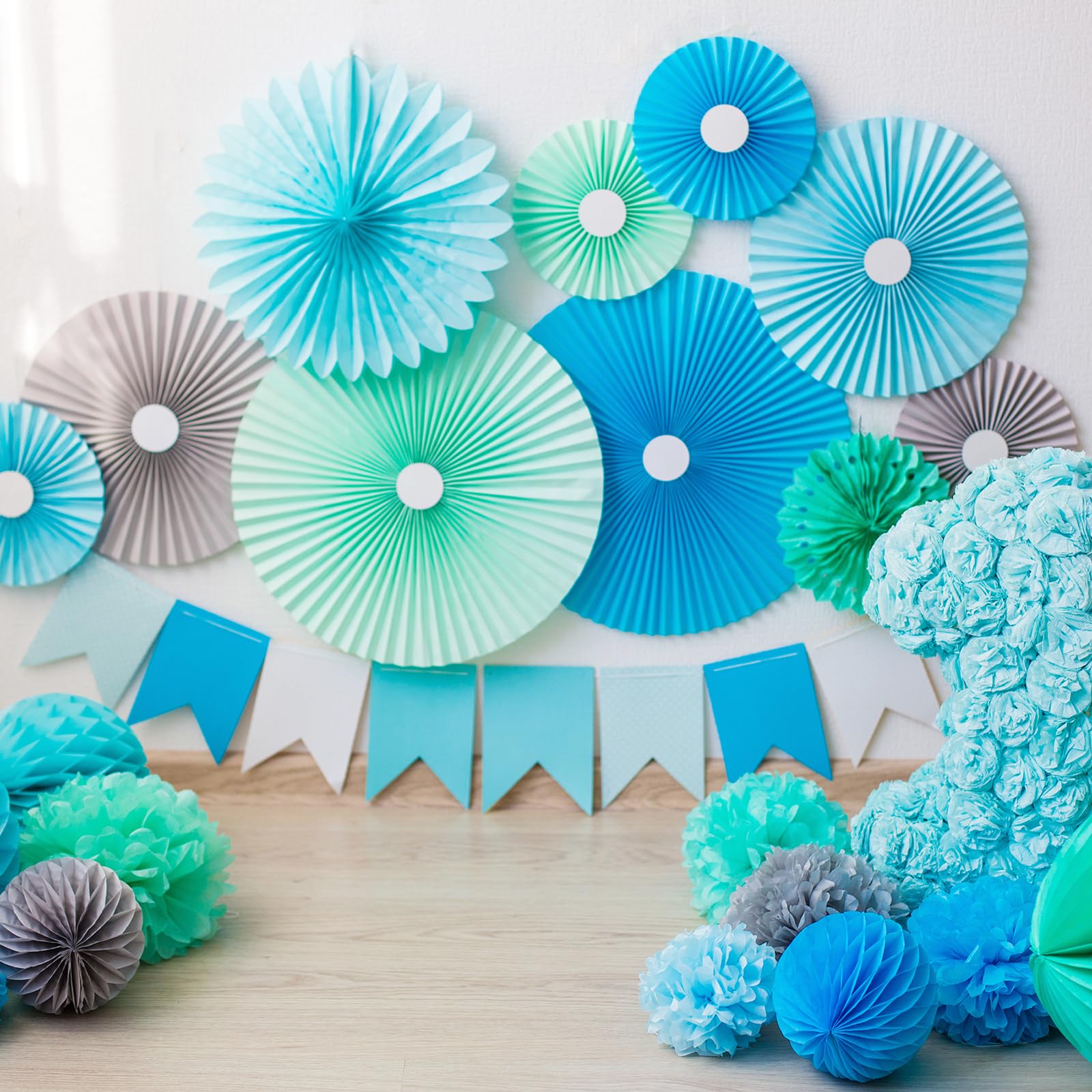 Lot De 12 Pompons En Papier De Soie Pastel Pour Fête D