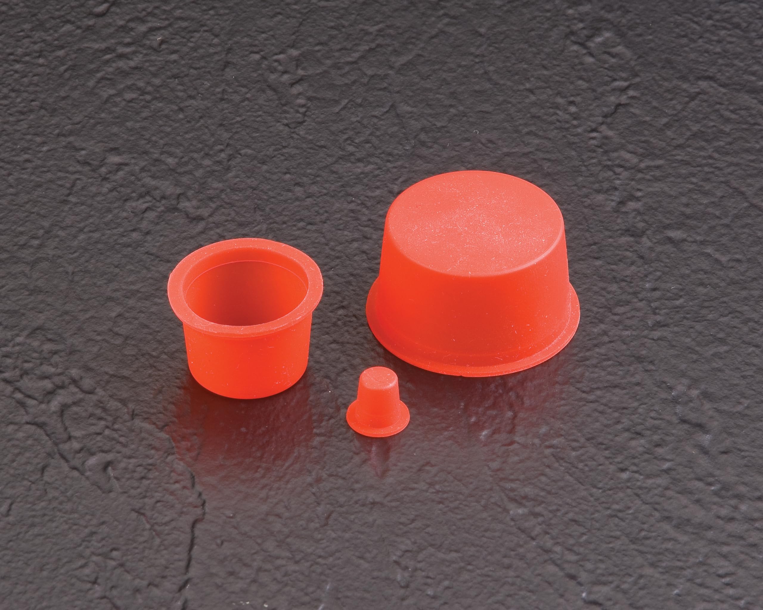 Caplugs TS Series TS-12 - Tapered Caps & Plugs - High Temperature, Versatile, Two Durometer Types, Rigid Structure, 70 Red, Silicone Material, 0.975
