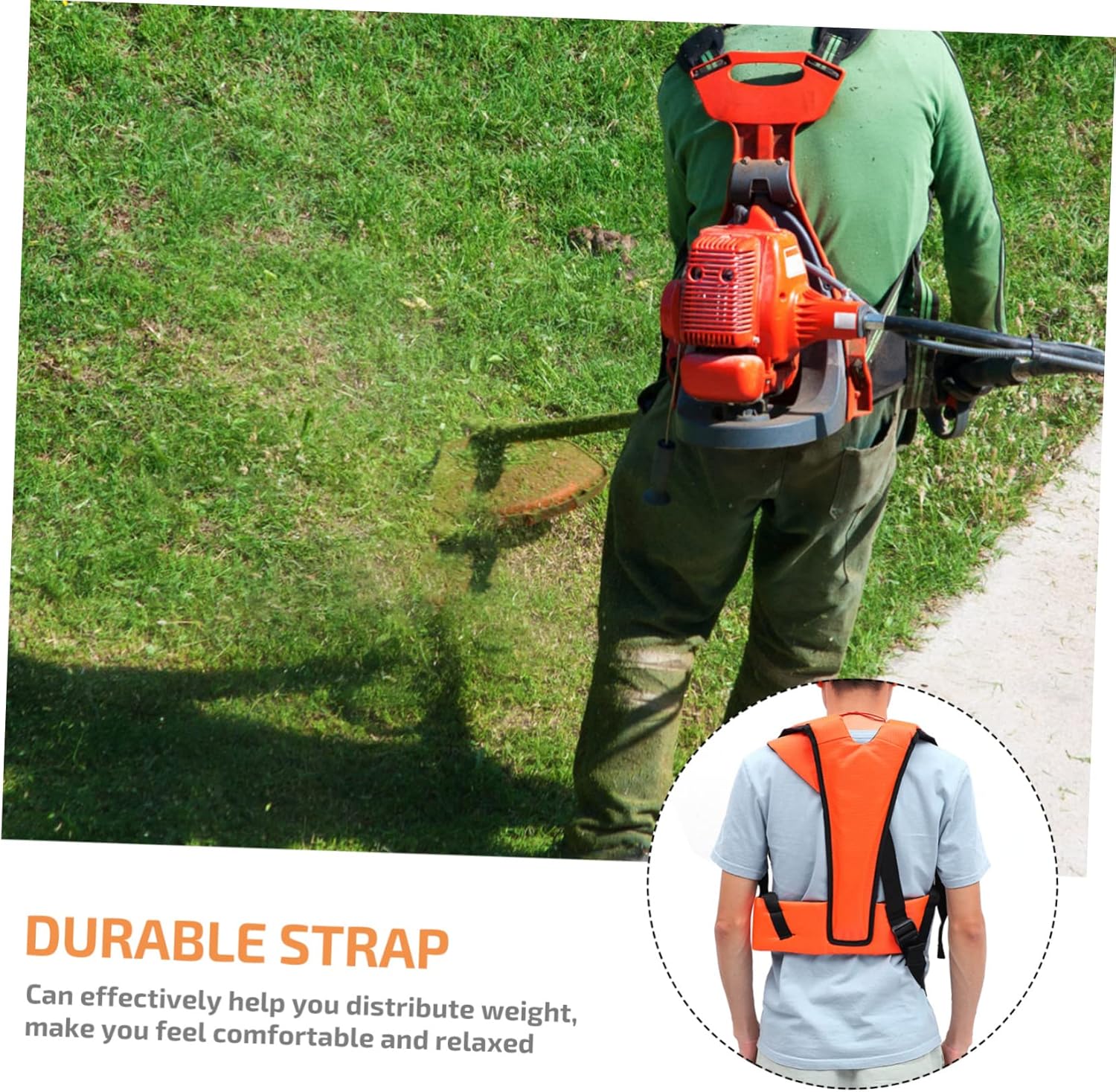 2pcs Padded Shoulder Strap Harness for Brush Cutter Comfort Belt for Grass Cutter Durable Lawn Mower Accessory