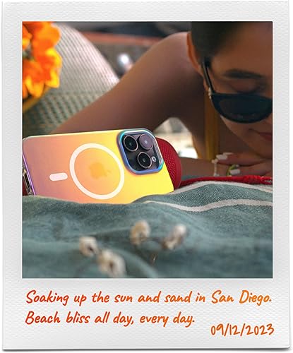 Miniatura 7 de LONLI Hue - Funda para iPhone 15 Pro compatible con Magsafe - Iridiscente holográfica - Protección contra caídas de 10 pies 4 esquinas acolchadas